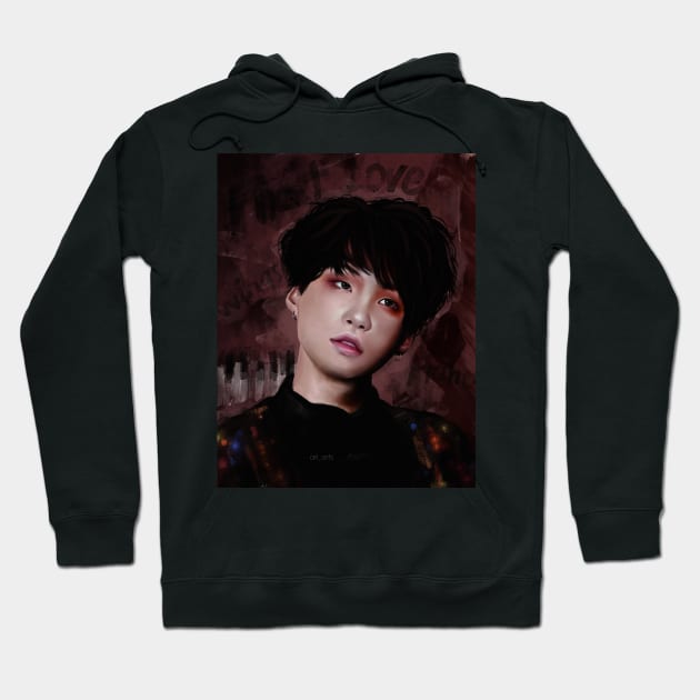 Yoongi (wings) Hoodie by ari-arts